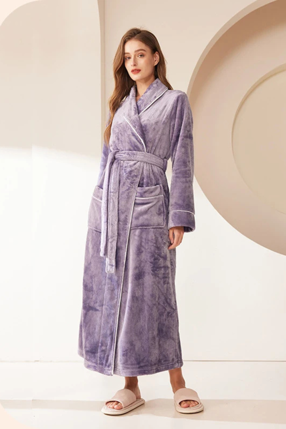 Peignoir femme long polaire best sale