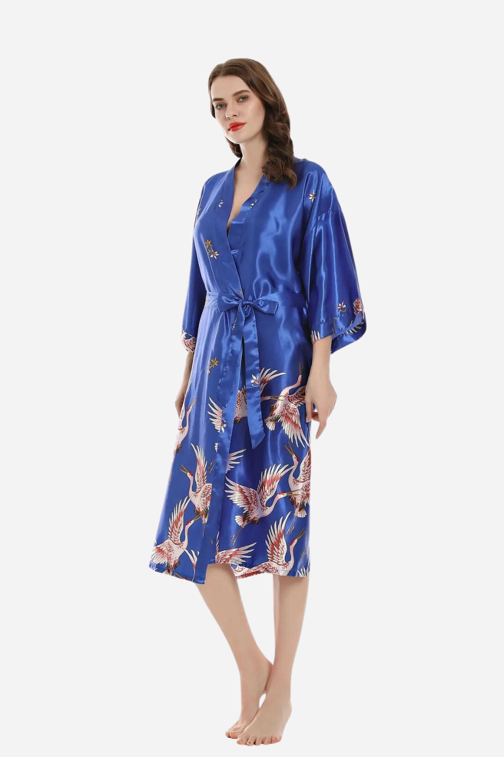 Peignoir Kimono Femme Bleu