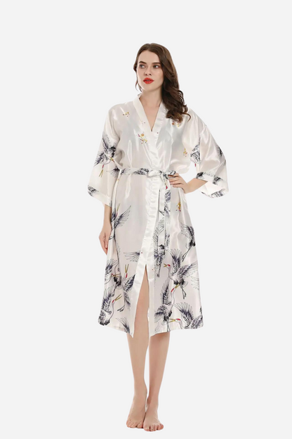 Peignoir Kimono Femme Blanc