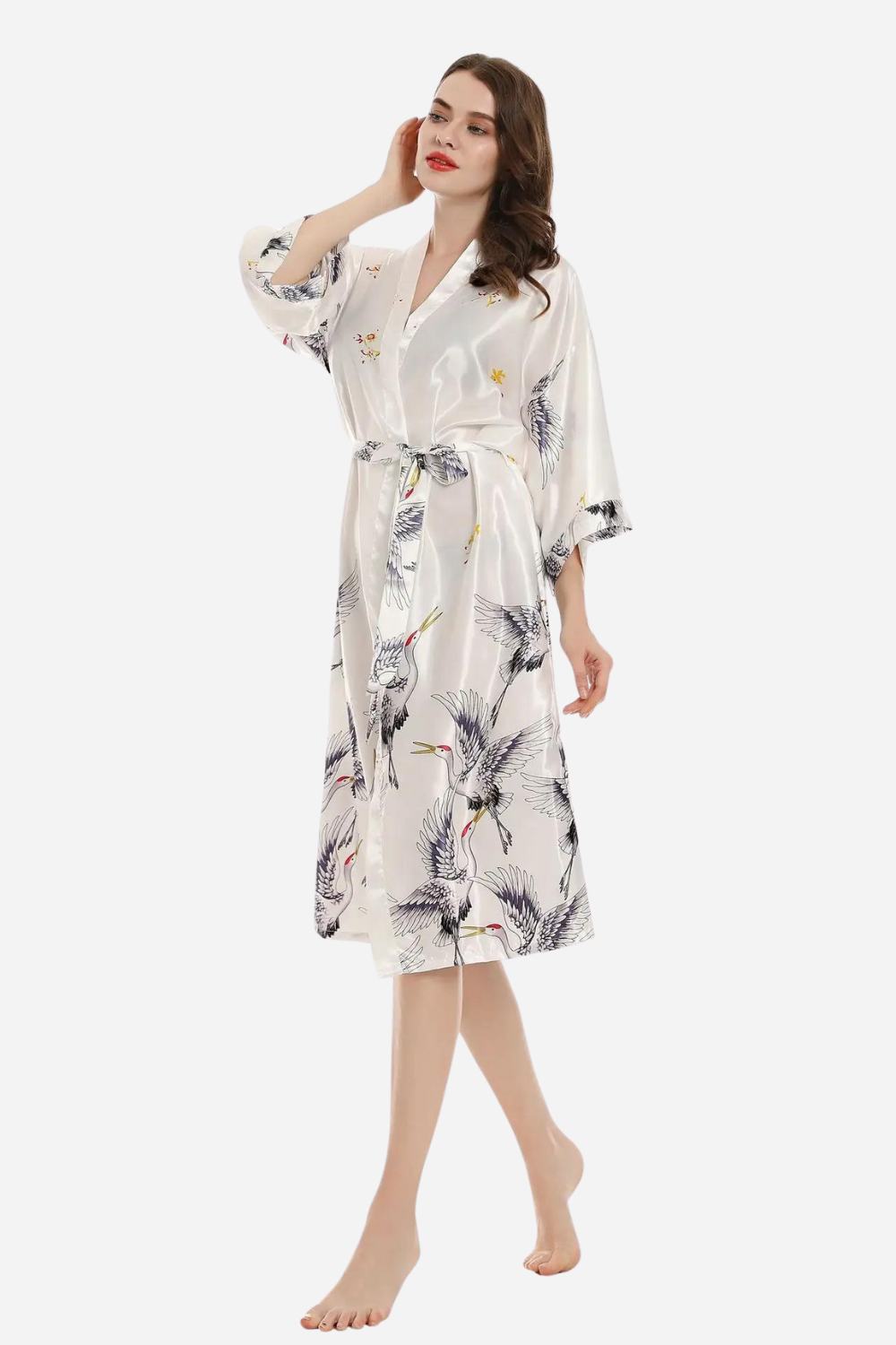 Peignoir Kimono Femme Blanc