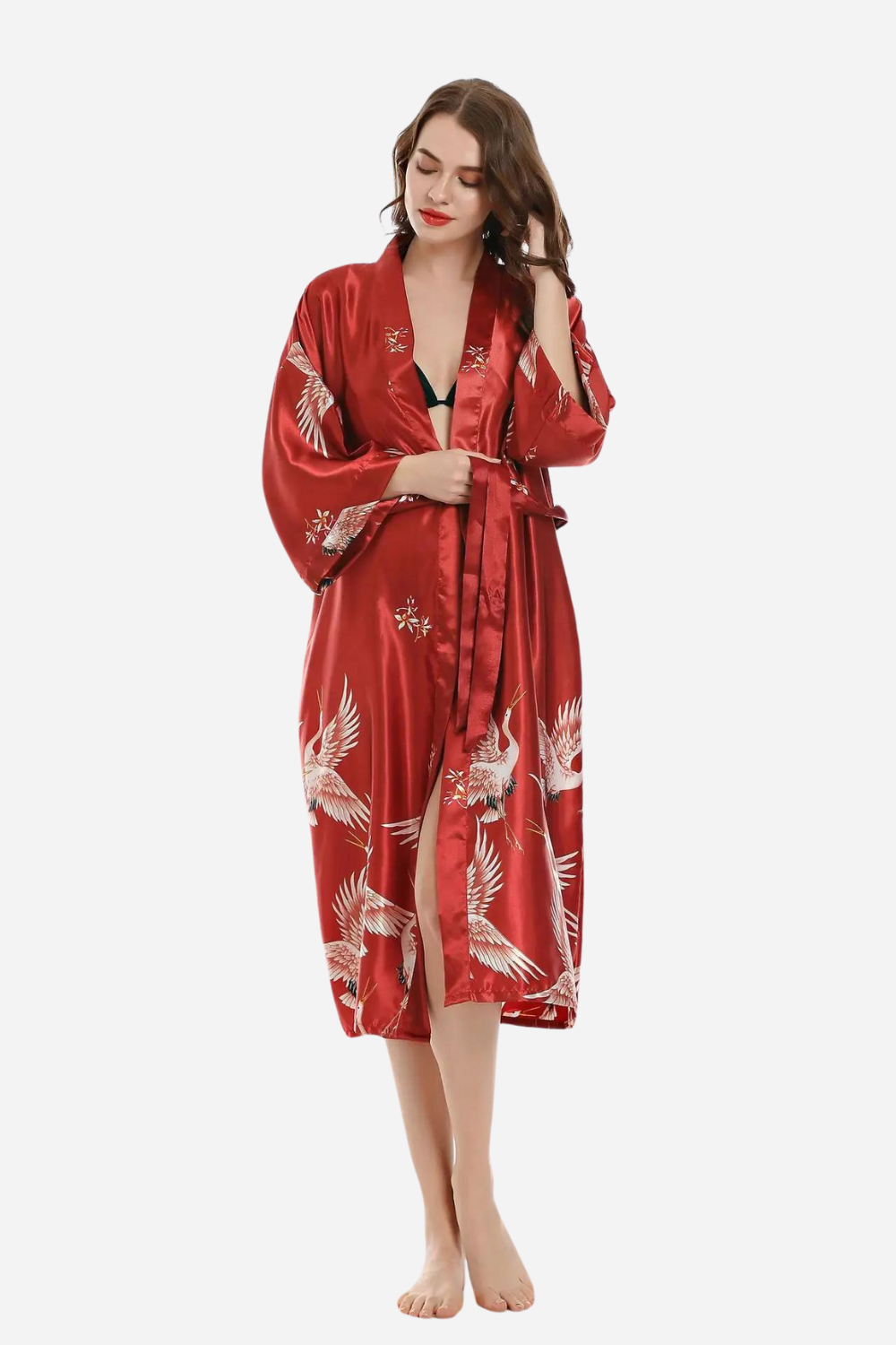 Peignoir Kimono Femme Rouge