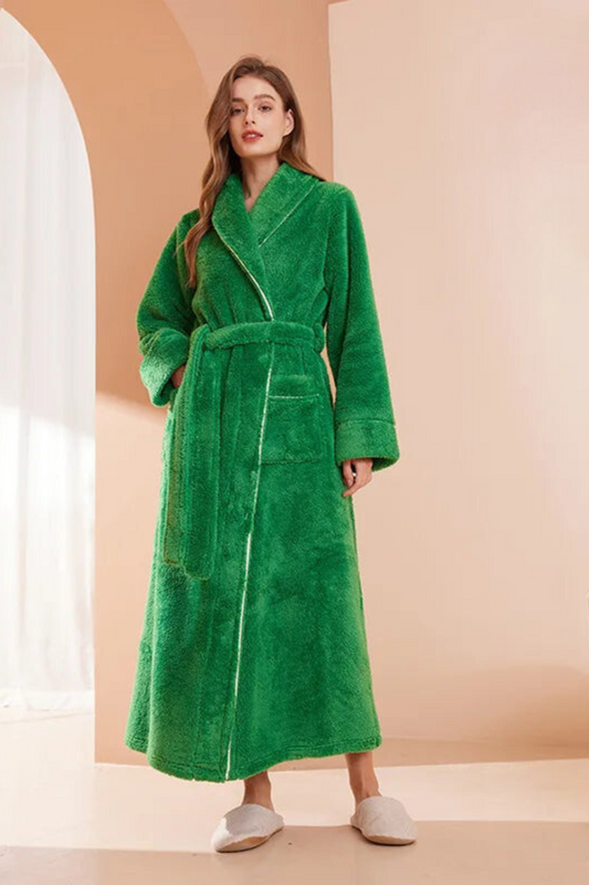 Peignoir Polaire pour Femme‎ Vert