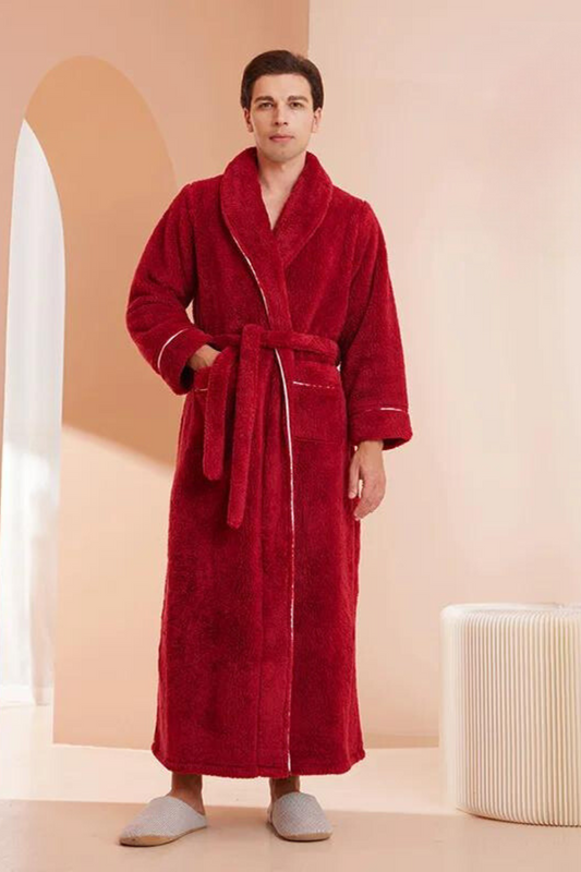 Peignoir Polaire pour Homme‎ Rouge